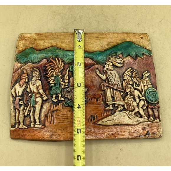 Indian Aztec Mayan Ceramic Tile Vintage Folk Art READ - Picture 8 of 11